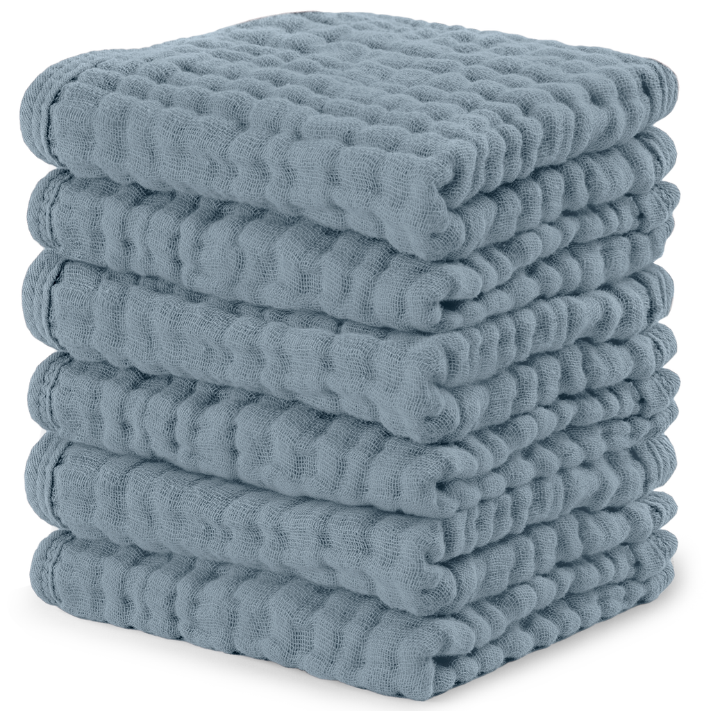 Baby Washcloths 100% Muslin Cotton by Comfy Cubs