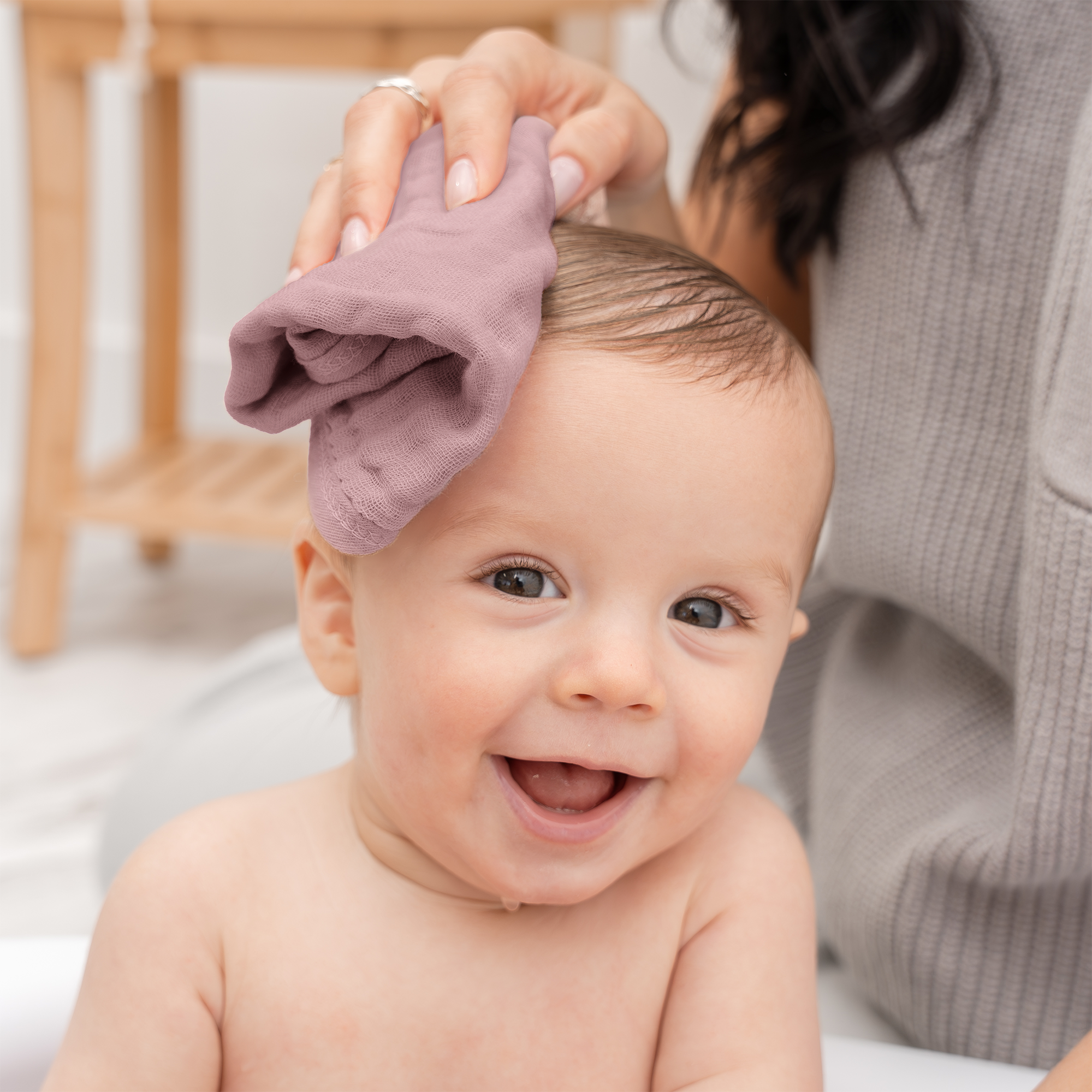 Baby Washcloths 100% Muslin Cotton by Comfy Cubs