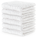 Baby Washcloths 100% Muslin Cotton by Comfy Cubs