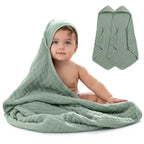 Baby Hooded Towels 6 Layer Muslin Cotton Towels (2 Pack)